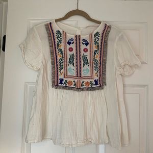 Embroidered zara top
